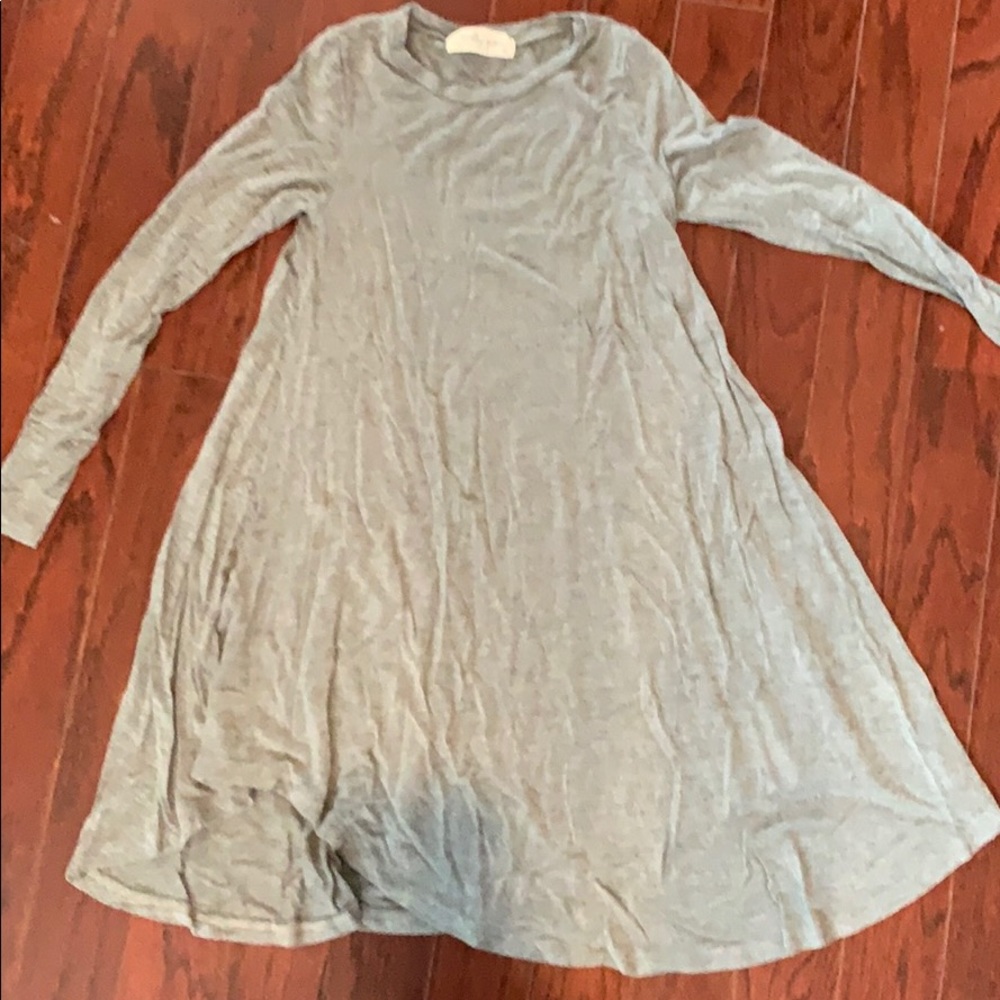 Molly green grey cotton long shirt size S